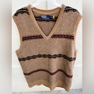 Polo Ralph Lauren 100% Wool Classic Pull Over Sweater Vest Mens Size Large